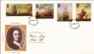 Jersey 1974 Artists No.2,  set of 4 on FDC