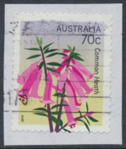 Australia SC# 4063 Flowers 2014 Used Common Heath details & scan