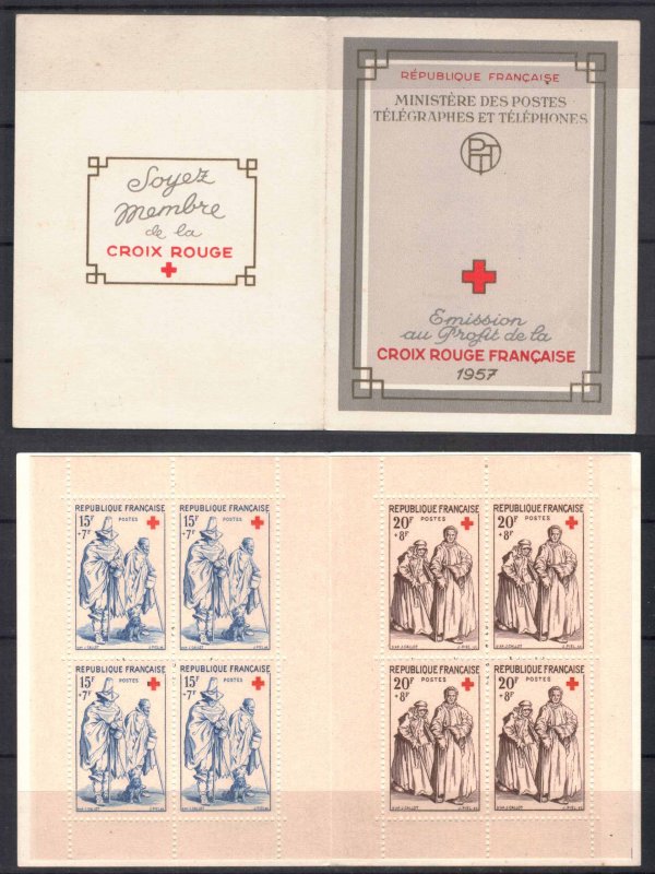 FRANCE STAMPS, 1957. RED CROSS BOOKLET, MNH