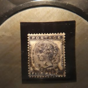 GB 85 5p indigo  18881  vf used