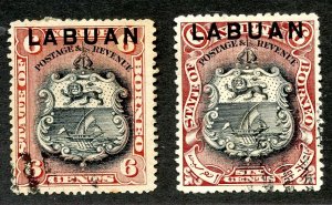 Labuan, Scott #78-78b, cto