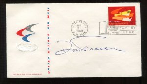 HENRY CABOT LODGE POLITICIAN SIGNED 1969 UN FIRST DAY COVERS LV5153