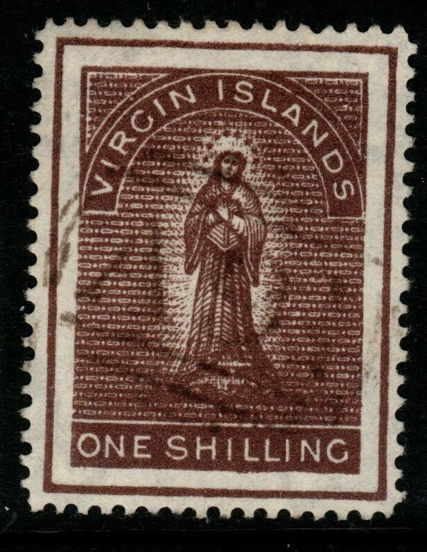 VIRGIN ISLANDS SG41 1887 1/= BROWN FINE USED