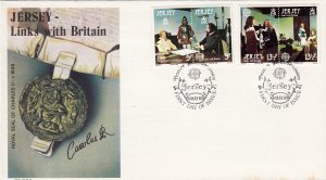 Jersey 1980,  Europa  set of 4 on FDC