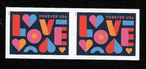 Scott #5543a IMPERFORATE (NO DIE-CUT) LOVE Horiz. Pair, MNH-SOLD OUT