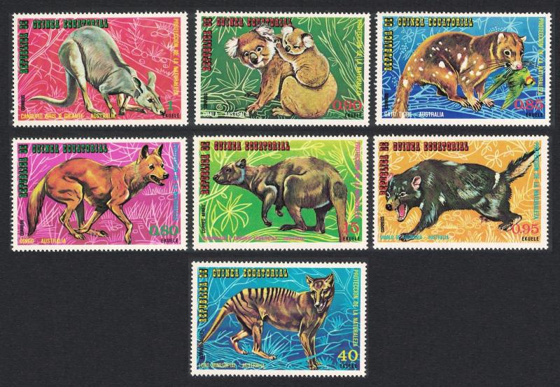 Eq. Guinea Koala Kangaroo Wild Dog Wild Animals Australia 7v