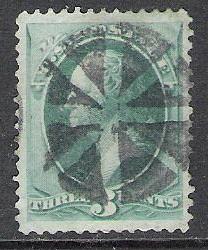 US #147 Washington Fancy Cancel Used