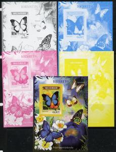 Mozambique 2014 Butterflies #01 imperf s/sheet C - the se...