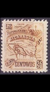 NICARAGUA [1897] MiNr 0093 Y ( */mh )