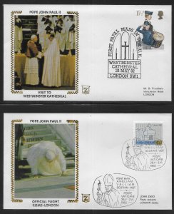 Pope John Paul II 1982 Visit to United Kingdom 10 Covers