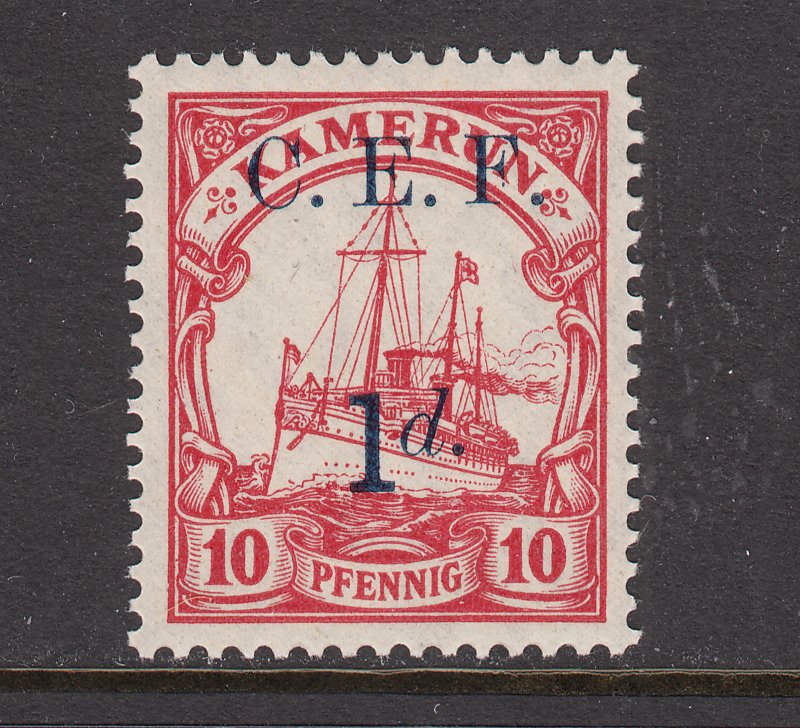 Cameroun Sc 55, Mi 3a, MNH. 1915 1p on 10p carmine Kaiser's Yacht, fresh