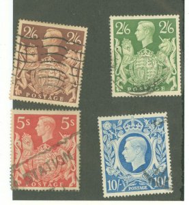 Great Britain #249-249A/250/251A Used