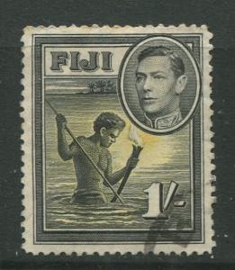 Fiji - Scott 127 - KGVI - Definitive - 1938 - Used - Single 1/- Stamp