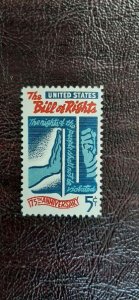 US Scott # 1312; 5c Bill of Rights; MNH, og, from 1966; VF centering