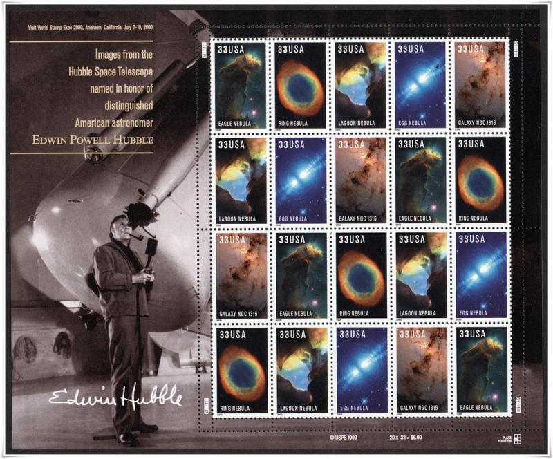 3384-88 Hubble Telescope Space 20 Sheet MNHOGVF Addl free sh