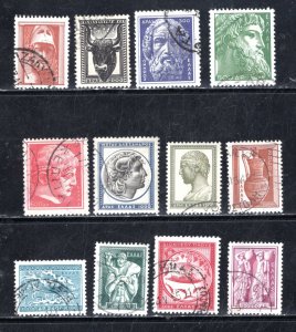 Greece #556-567 Used  VF   CV $4.30    ...   2500295