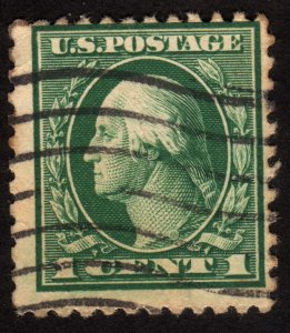 1917 US, 1c stamp, Used, George Washingtom, Sc 498