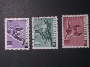 YUGOSLAVIA-1966-SC#798-800  25TH BALKAN GAMES WORLD ICE HOCKEY CHAMPIONSHIP-VF