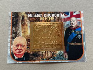 Winston Churchill 2023 year 6 blocks Foil. Bronze perforated  NEW MNH**