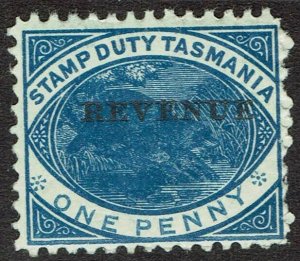 TASMANIA 1900 REVENUE OVERPRINTED PLATYPUS 1D MNH **