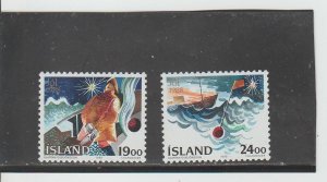 Iceland  Scott#  669-670 MNH  (1988 Christmas)