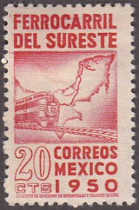 Mexico 871 Opening of the Southeastern Railroad 1950