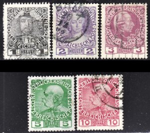 Austria Scott 110a-13, 115 F to VF used.