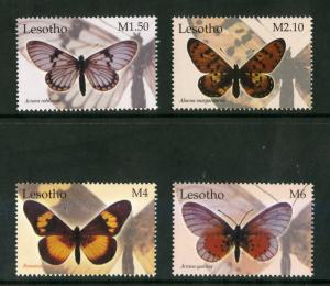 LESOTHO 1350-1353 MNH SCV $8.00 BIN $4.00 BUTTERFLIES