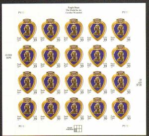 US #4032 Mint Sheet Purple Heart 