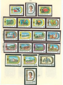 Dominica #268-286  Single (Complete Set)