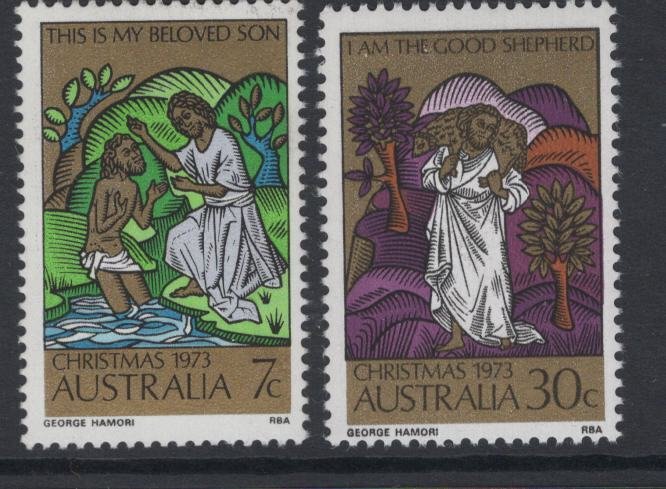 AUSTRALIA,  582-583    MNH    CHRISTMAS 1973