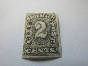 US Local Stamps, Scott # 29L2, Browne & Co. City Post Office Cincinnati OH.MH OG