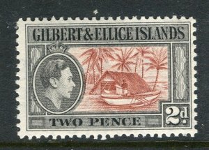 GILBERT ELLICE; 1938 early GVI Pictorial issue Mint hinged 2d. value