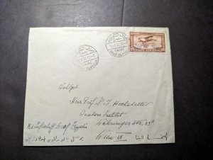 1931 Egypt Airmail LZ 127 Graf Zeppelin Cover Cairo to Vienna Austria