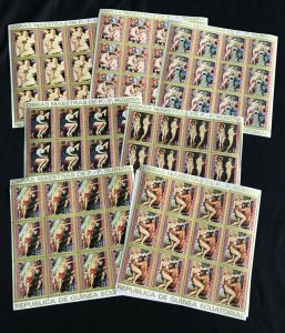 REPUBLICA DE GUINEA ECUATORIAL Art Rubens 12 stamps sheet x 7 (OLE02)