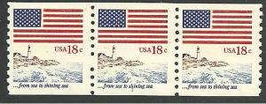 US #1891 PNC3, Flag & Seacoast, MNH*-