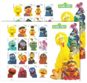 2019 Sesame Street  forever stamps 5 Sheet of 80