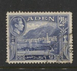 ADEN - Scott 21 - Aden Scenes - 1939- Used - Single 2.1/2a Stamp