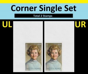 US 5852a Betty Ford imperf NDC corner single set 2 MNH 2024