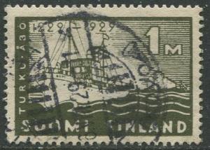 Finland - Scott 155 - Turku Castle 700th Anniv. -1929- FU - Single 1m Stamp
