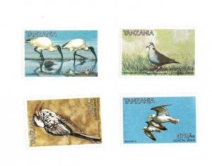 Tanzania 1997 - Coastal Birds - Set of 4 Stamps - MNH