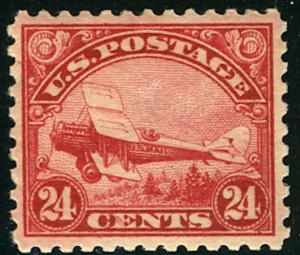 US #C6 SCV $150. 24c Biplane, VF/XF mint never hinged, well centered, fresh c...