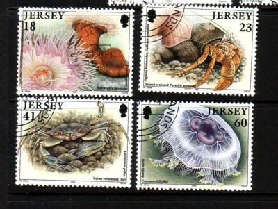 Jersey Sc 681-4 1994 Marine Life stamp set used