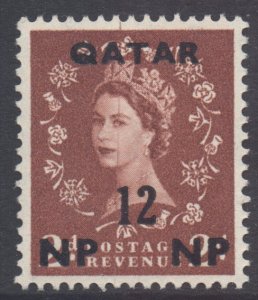 Qatar Scott 22 - SG23, 1960 Elizabeth II 12np MNH**