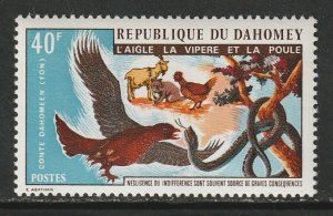 BIRDS-DAHOMEY #320 FOLK TALES MNH