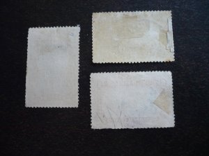 Stamps - Belgium Congo - Scott# 47, 49, 54 - Used Partial Set of 3 Stamps