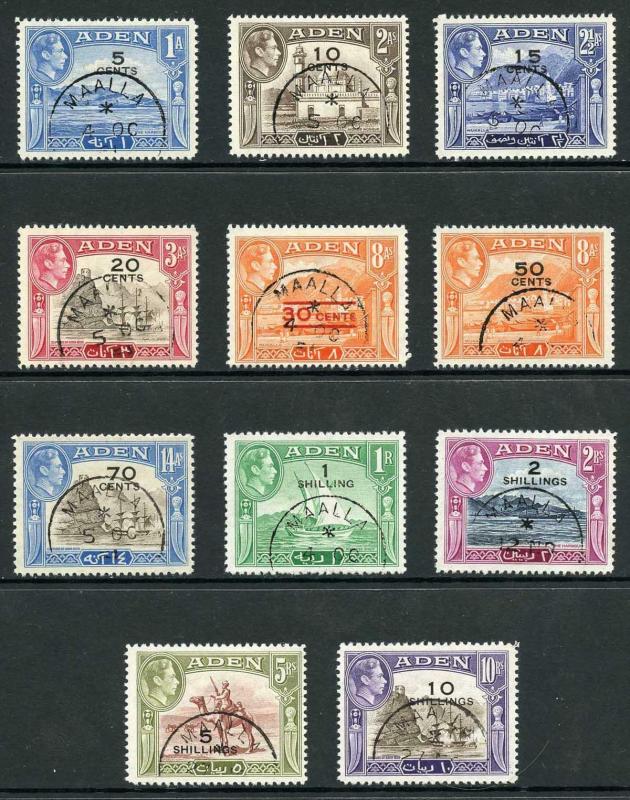 Aden SG36/46 1951 Set of 11 Fine Used