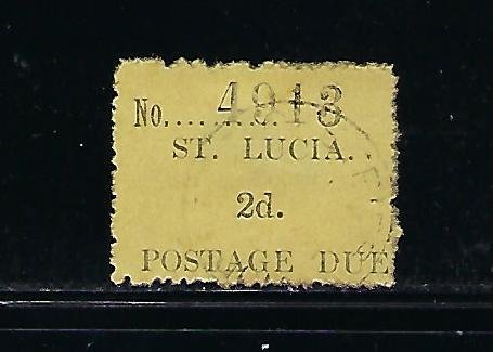 ST. LUCIA SCOTT #J2 1931 POSTAGE DUES 2D (TYPE I) - USED