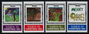 Samoa 862-5 MNH Christmas, Children's Paintings