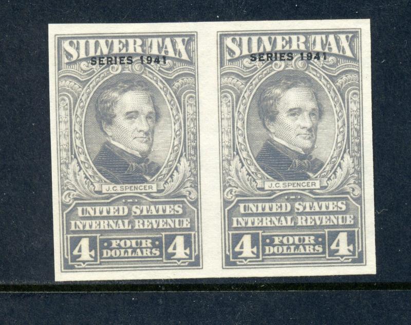 Scott RG70a-RG75a Silver Tax Revenue Imperf Stamp Pair Set (Stock RG73-3)